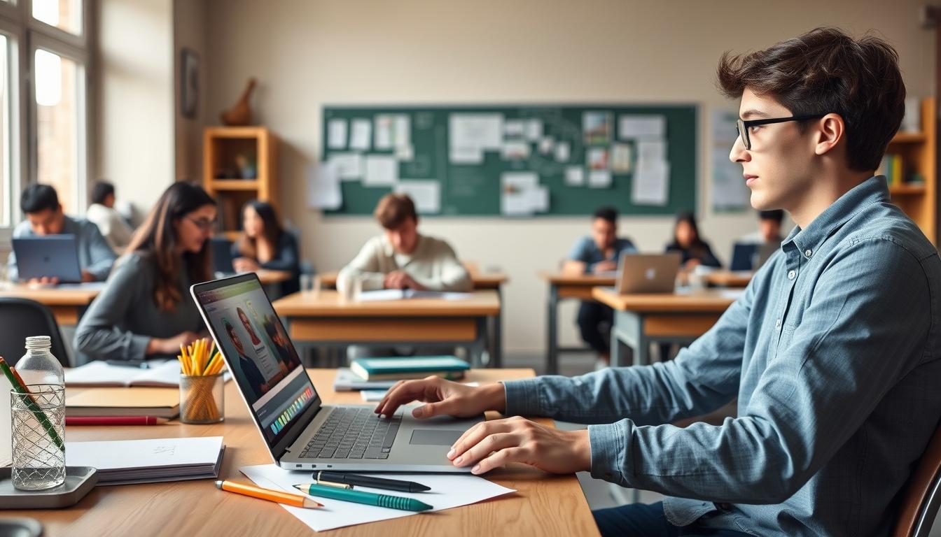 Structured study materials and learning resources on a desk