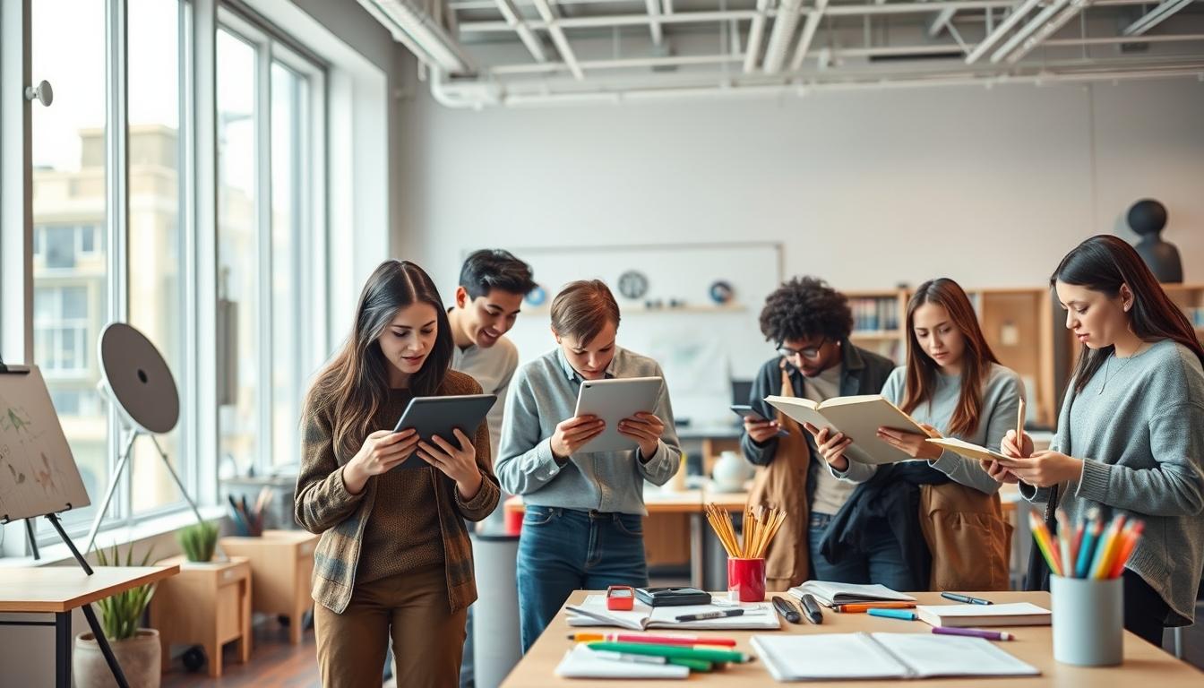 Student using online courses for flexible education